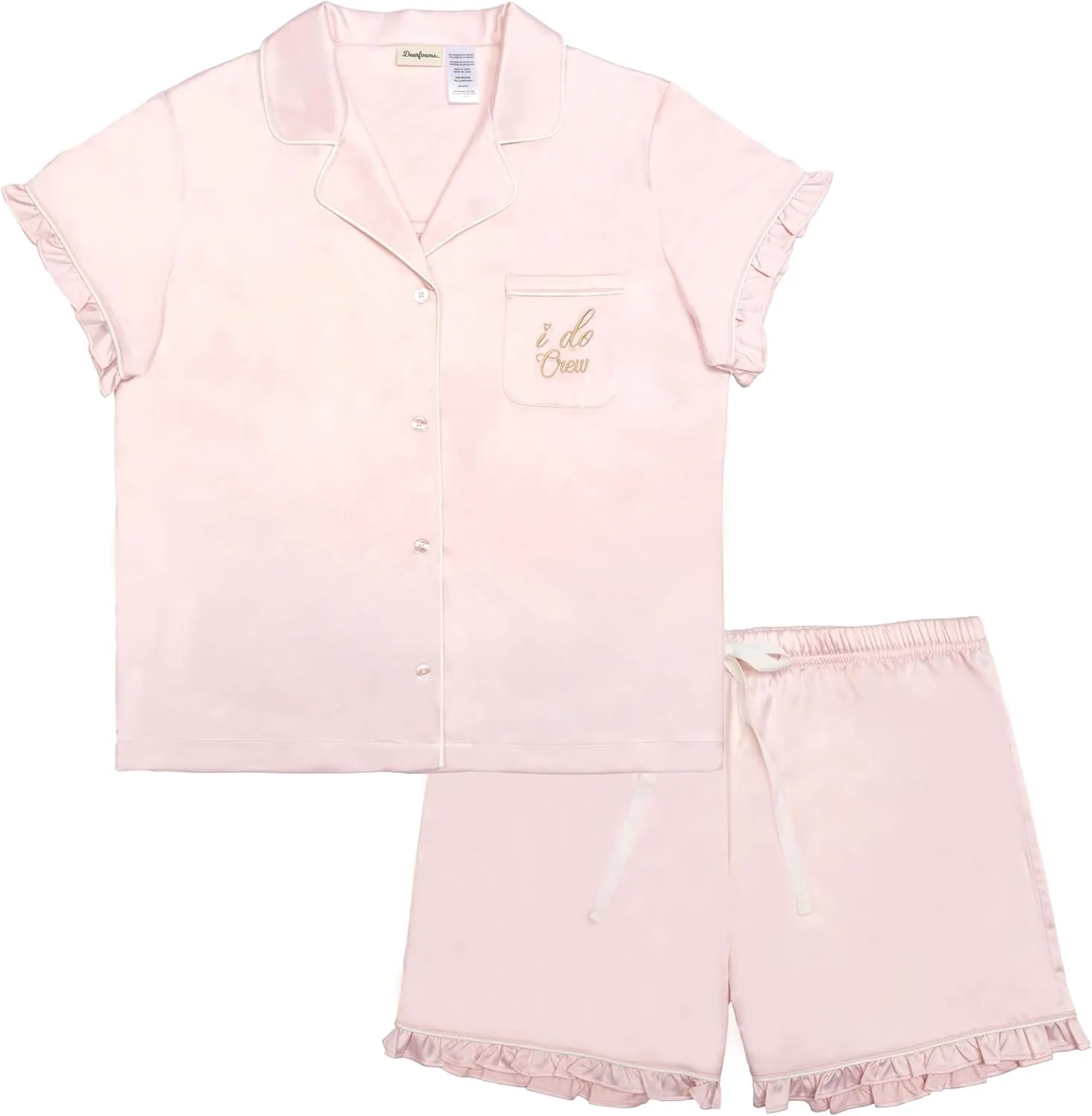 Dearfoams Women's Matching Bridal Pajamas, Robe & Nightwear Set for Bride & Bridesmaids, Wedding