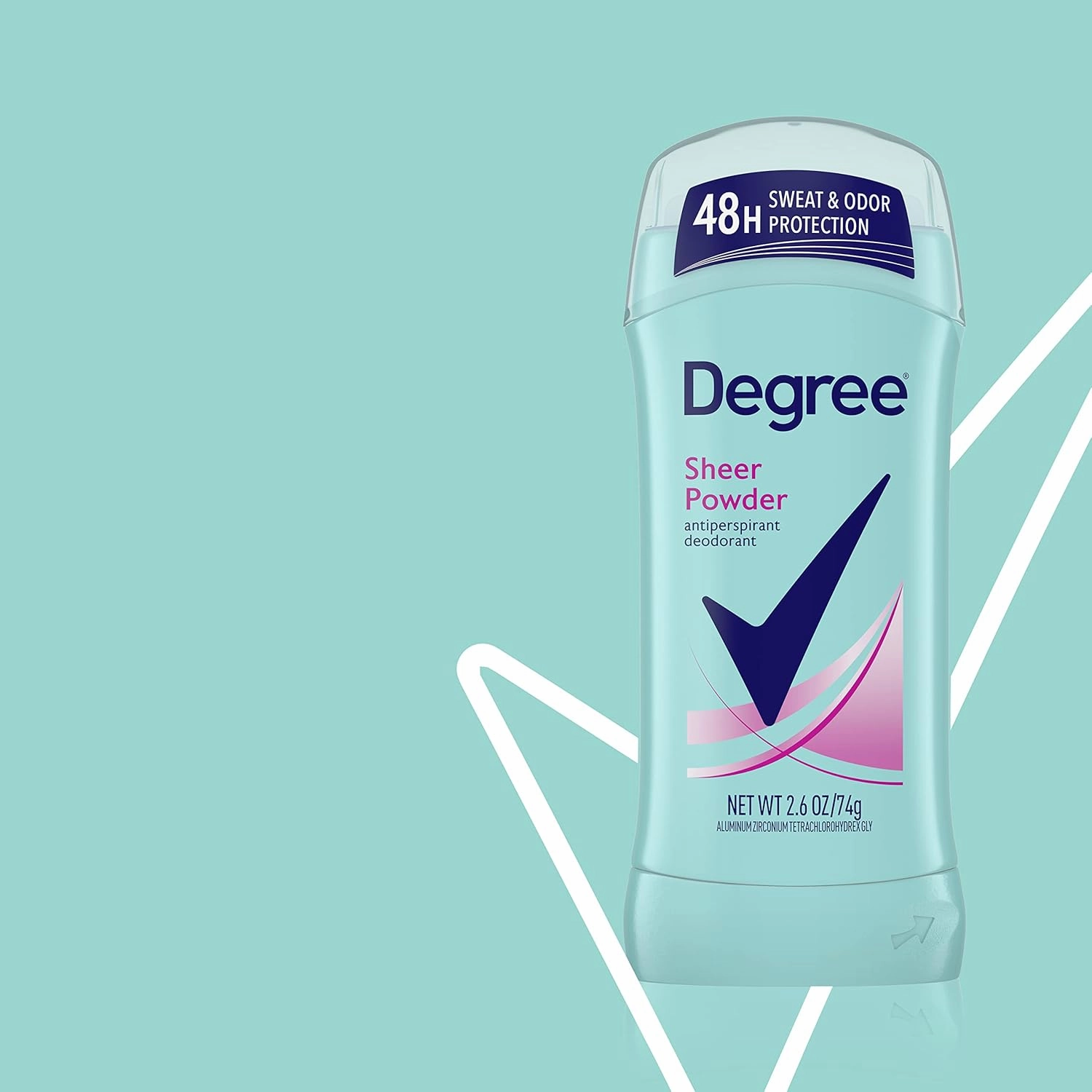 Degree Original Antiperspirant Deodorant Sheer Powder Pack of 6 48-Hour Sweat & Odor Protection Antiperspirant for Women 2.6 oz