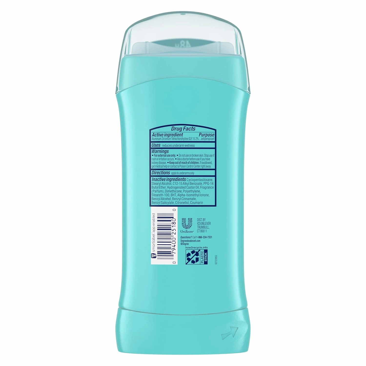 Degree Original Antiperspirant Deodorant Sheer Powder Pack of 6 48-Hour Sweat & Odor Protection Antiperspirant for Women 2.6 oz