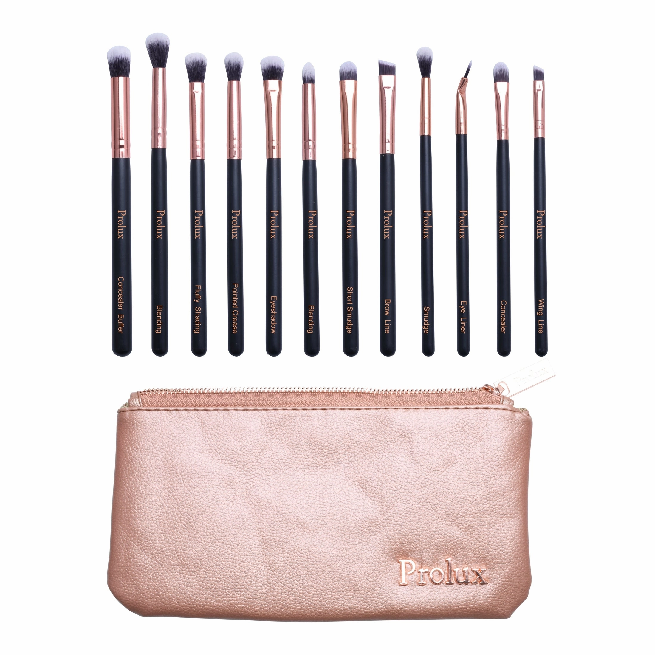 Deluxe 12 Piece Brush Set | Makeup Brush Set Prolux From Prolux Cosmetics