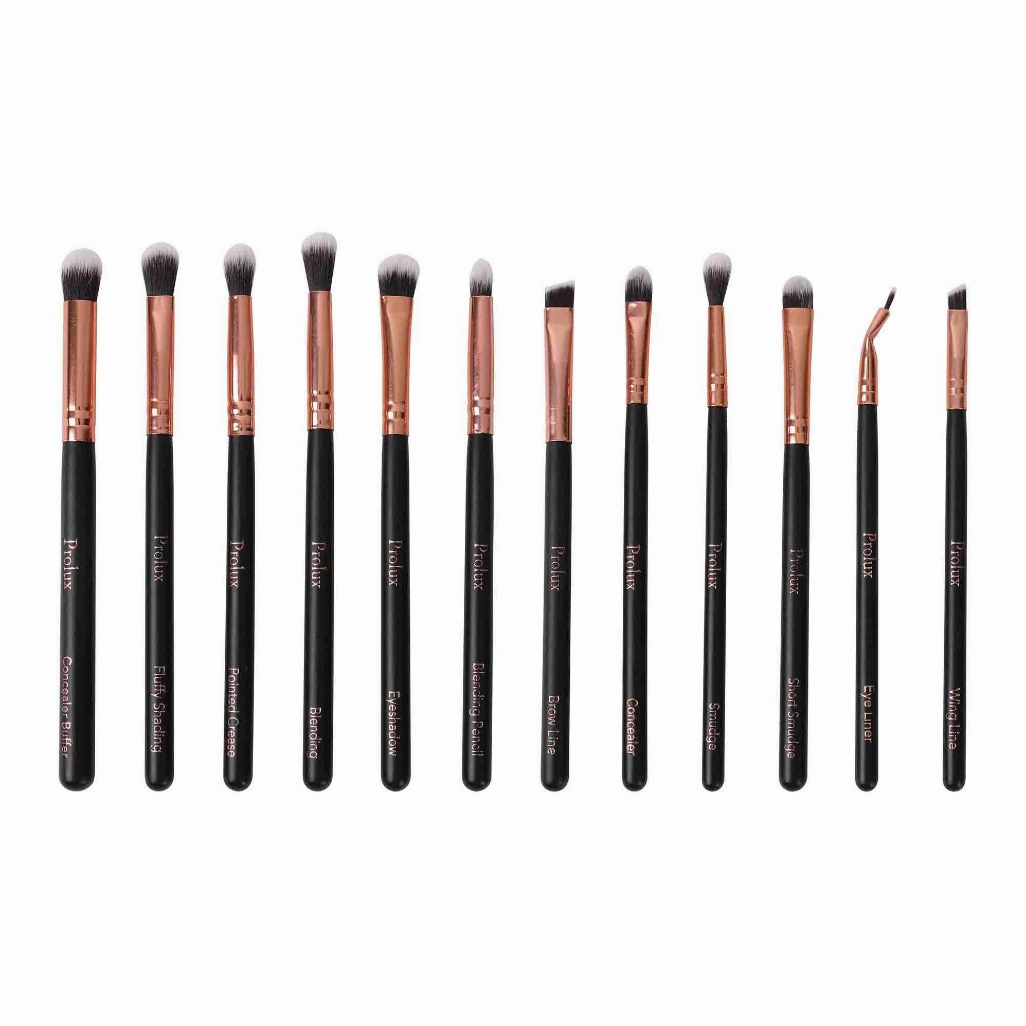 Deluxe 12 Piece Brush Set | Makeup Brush Set Prolux From Prolux Cosmetics