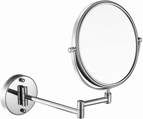 DHAEY Wall-Mounted Makeup Mirror Modern Wall-Mounted 8-inch Vanity Mirror Retractable Folding 10X Magnifying Bathroom Mirror