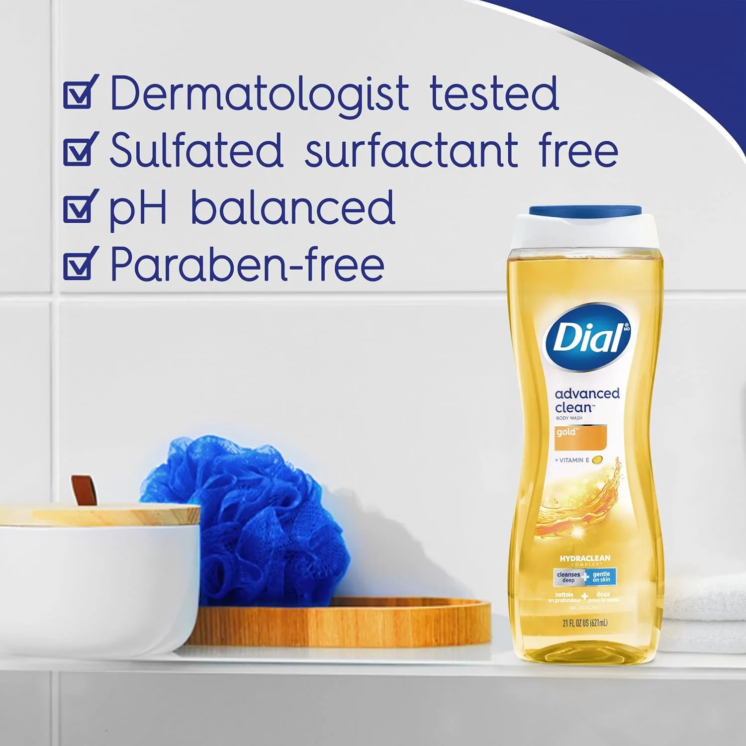 Dial Body Wash, Advanced Clean Gold, 16 fl oz, Pack of 6