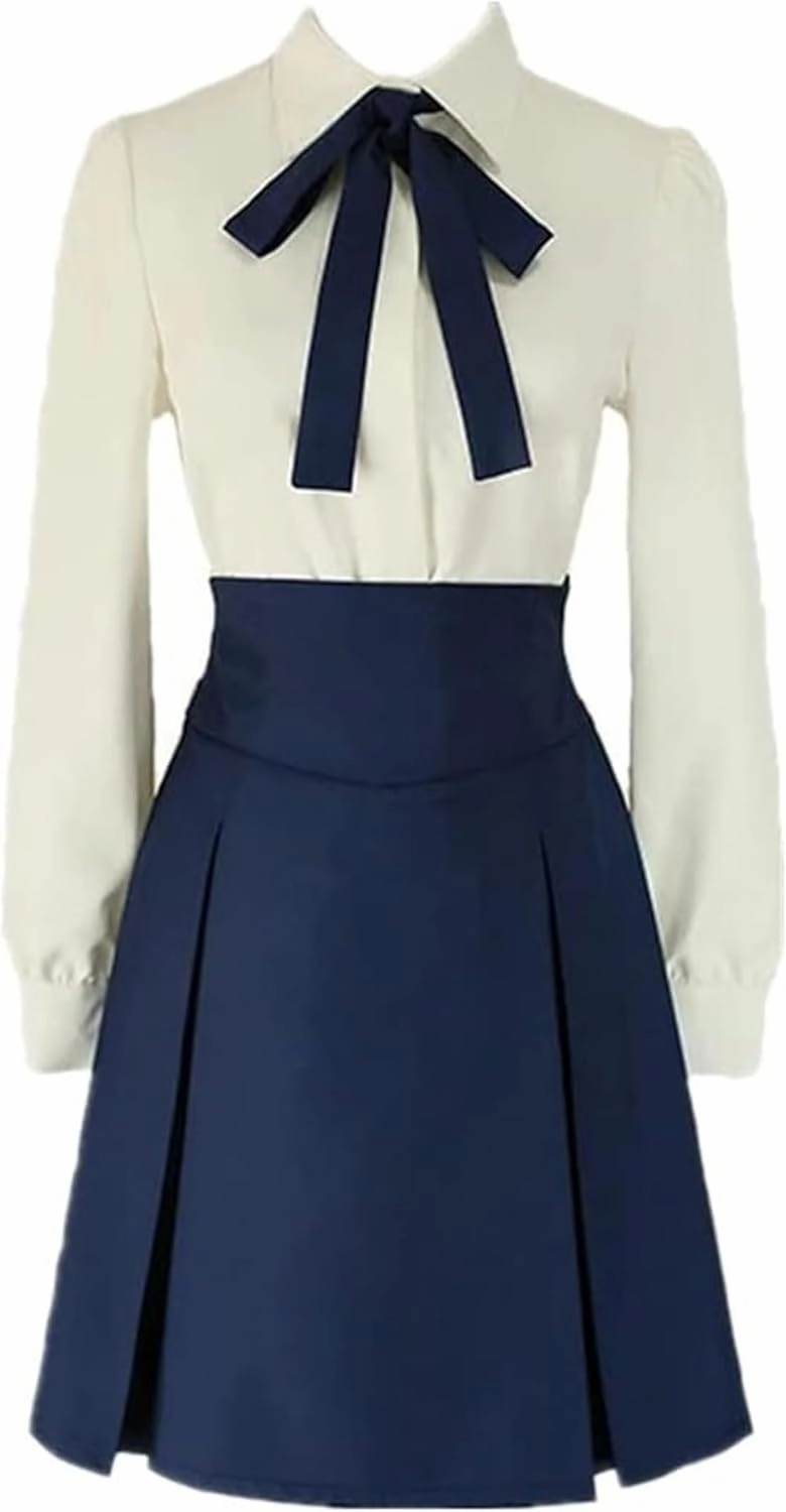 Diffuse Exhibition Anime Fate/Stay Night Saber Altria Pendragon High Waist Tunic Skirt School Uniform Outfit Cosplay Costumes