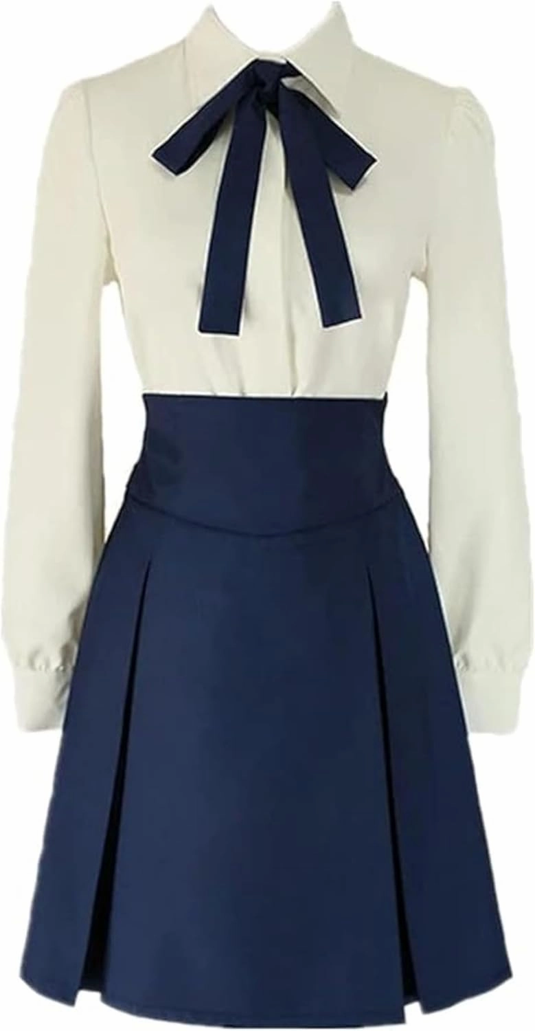 Diffuse Exhibition Anime Fate/Stay Night Saber Altria Pendragon High Waist Tunic Skirt School Uniform Outfit Cosplay Costumes