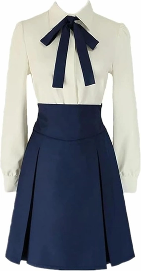 Diffuse Exhibition Anime Fate/Stay Night Saber Altria Pendragon High Waist Tunic Skirt School Uniform Outfit Cosplay Costumes