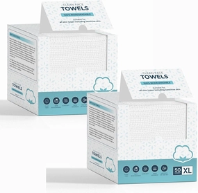 Disposable Face Towel - Face Towelettes XL, Soft&Comfortable Facial Towels Disposable,Thick Clean Towel for Sensitive Skin, Makeup Remover Dry Wipes Facial Washcloths 100 Count