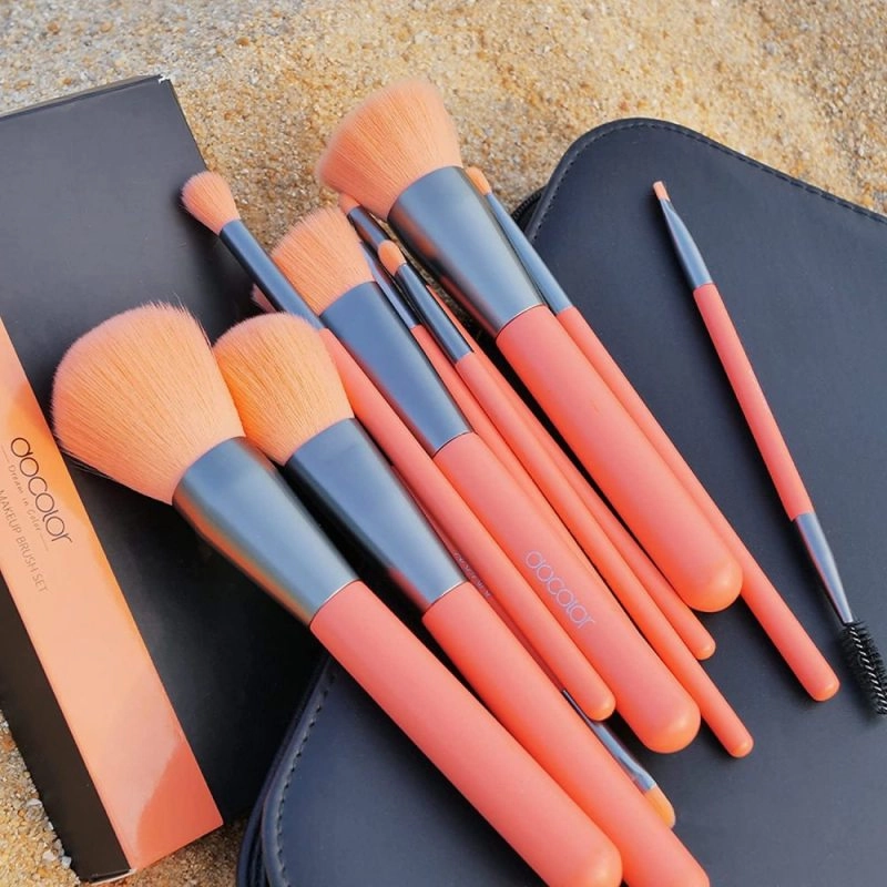 Docolor Makeup Brushes Set 10Pcs Eye Face Cosmetic Foundation Powder Blush Eyeshadow Kabuki Blending Make up Brush Beauty Tools