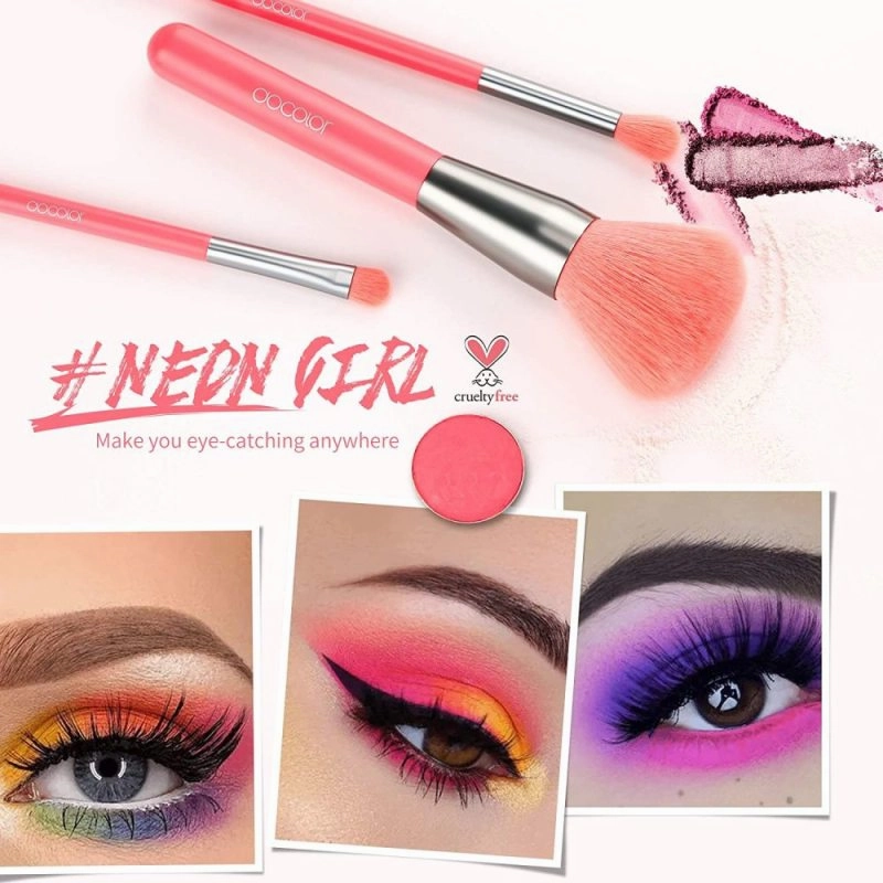 Docolor Makeup Brushes Set 10Pcs Eye Face Cosmetic Foundation Powder Blush Eyeshadow Kabuki Blending Make up Brush Beauty Tools