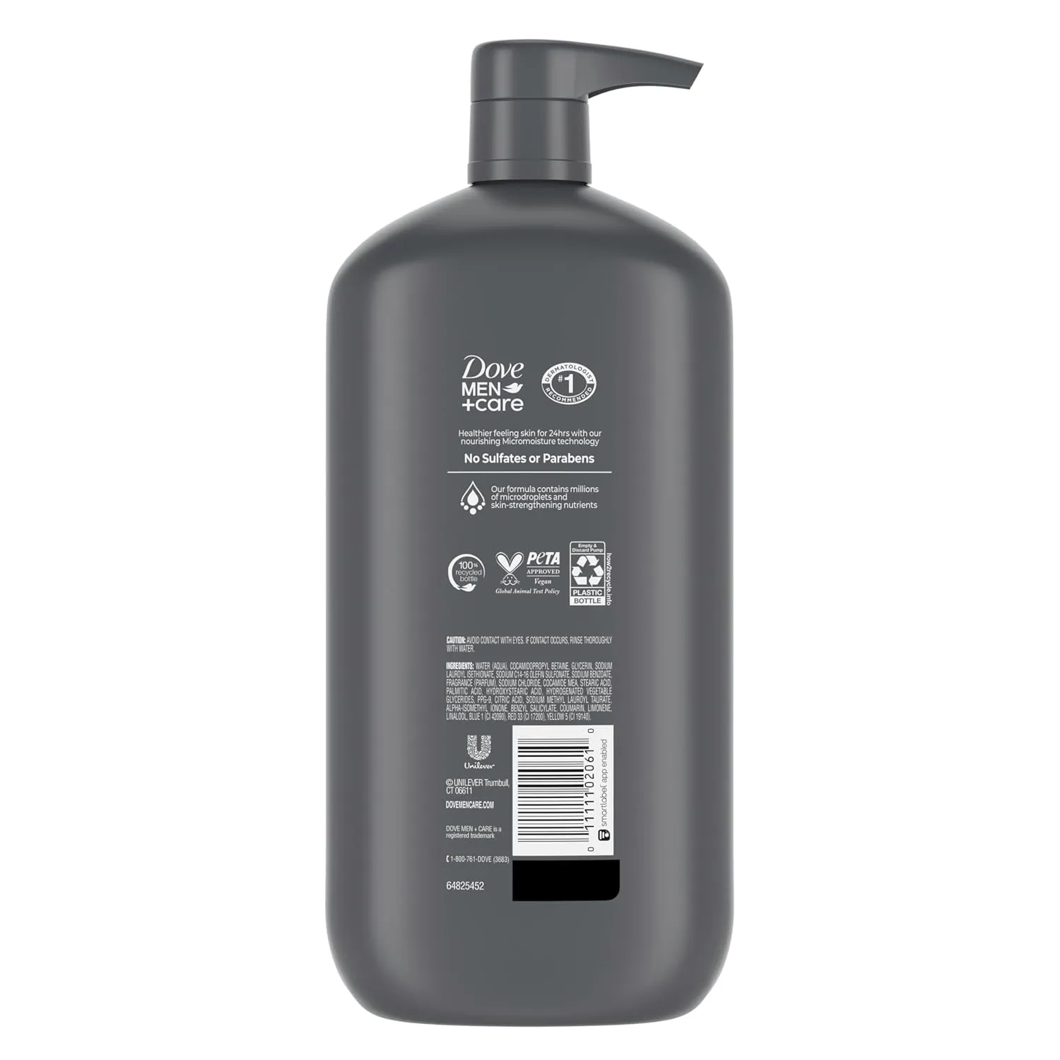 Dove Men Care Body and Face Wash Hydrating Clean Comfort Men's Body Wash with 24-Hour Nourishing Micromoisture Technology 30 oz