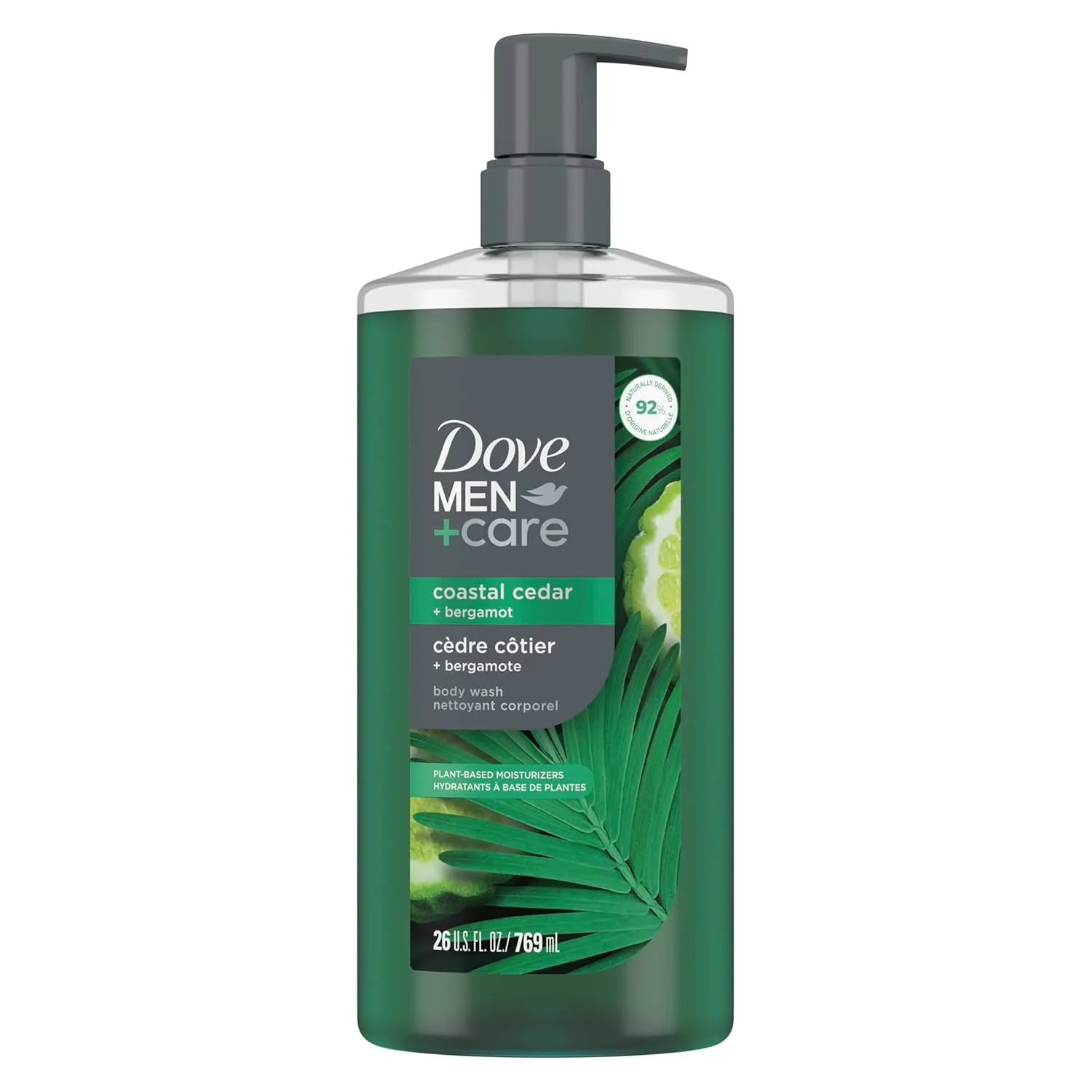 DOVE MEN   CARE Body Wash Coastal Cedar to Rebuild Skin in the Shower with Plant-Based Cleansers and Moisturizers 26 oz