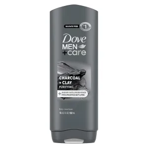 DOVE MEN   CARE Elements Body Wash Charcoal   Clay, Effectively Washes Away Bacteria While Nourishing Your Skin, Gray, 18 Fl Oz (Pack of 4)