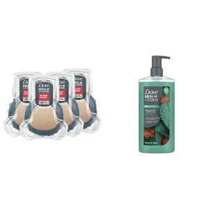 DOVE MEN   CARE Shower Tool For Stronger, Healthy-Feeling Skin Active Clean Scrubs and Exfoliates Body Wash Eucalyptus   Cedar Oil to Rebuild Skin in the Shower