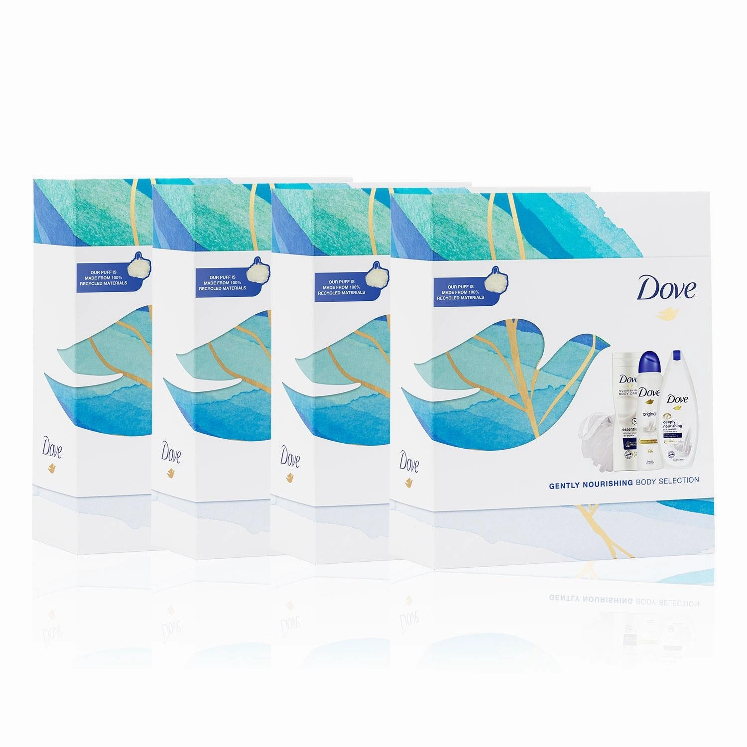 Dove Gently Nourishing Body Selection Gift Set, Bodywash, Lotion, APA & Puff