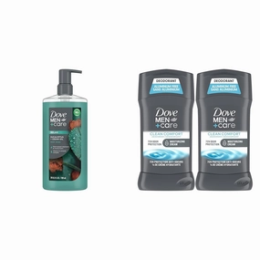 DOVE MEN   CARE Body Wash Eucalyptus   Cedar Oil to Rebuild Skin in the Shower & Deodorant Stick Moisturizing Deodorant For 72-Hour Protection Clean Comfort Aluminum