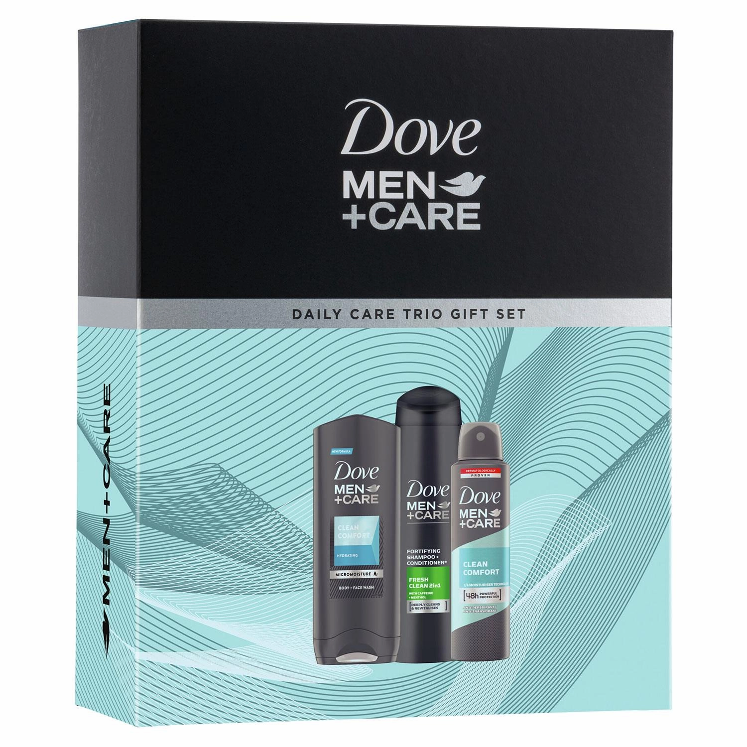 Dove Men Care Daily Care Trio Gift Set For Him, Bodywash, APA & Shampoo