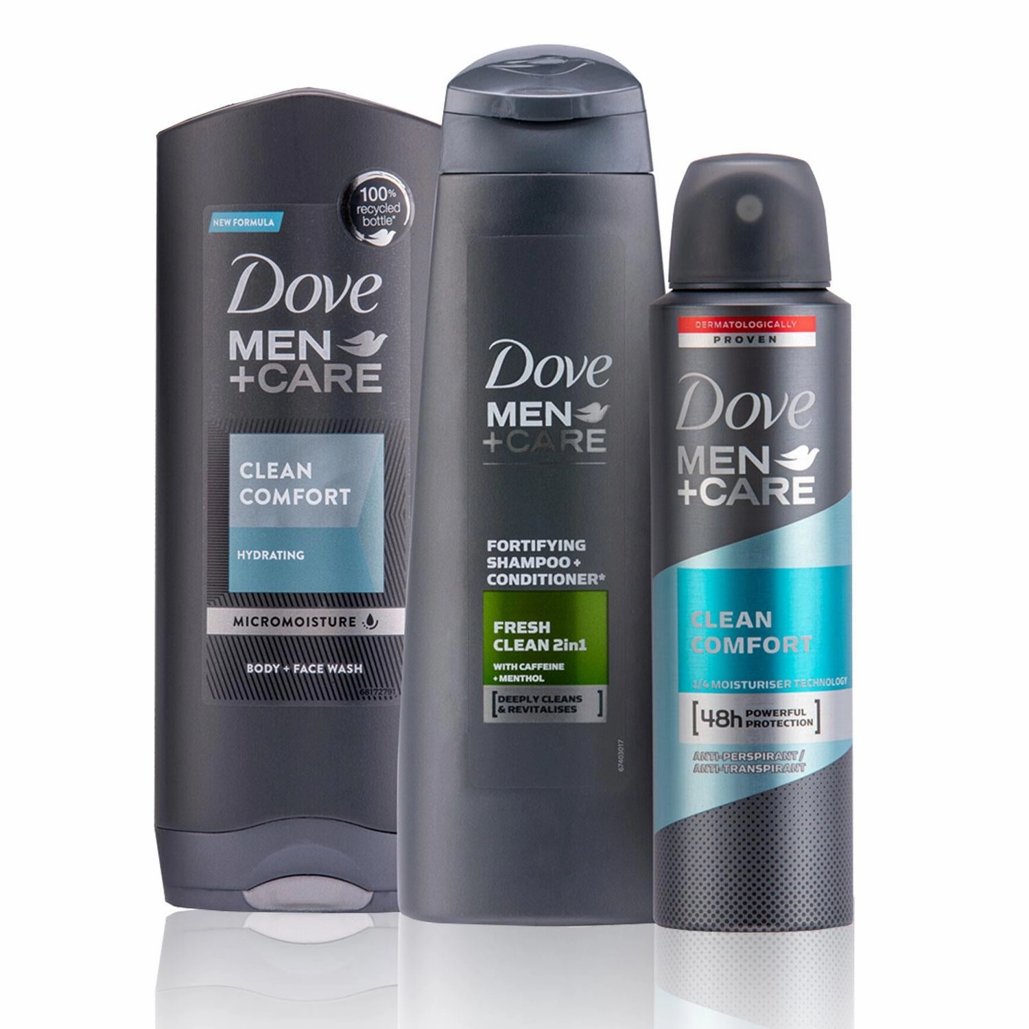 Dove Men Care Daily Care Trio Gift Set For Him, Bodywash, APA & Shampoo
