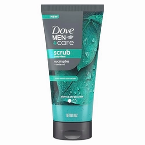 Dove Men Care Eucalyptus Body and Face Scrub Deeply Exfoliates for Hydrated & Nourished Skin 100% Gentle Cleanser, No Sulfate Cleansers or Parabens