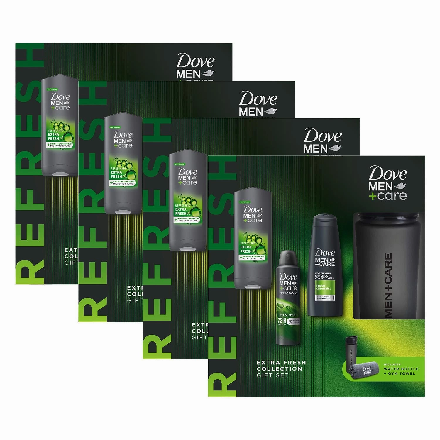 Dove Men Care Extra Fresh Collection Gift Set for Him with Bottle & Gym Towel