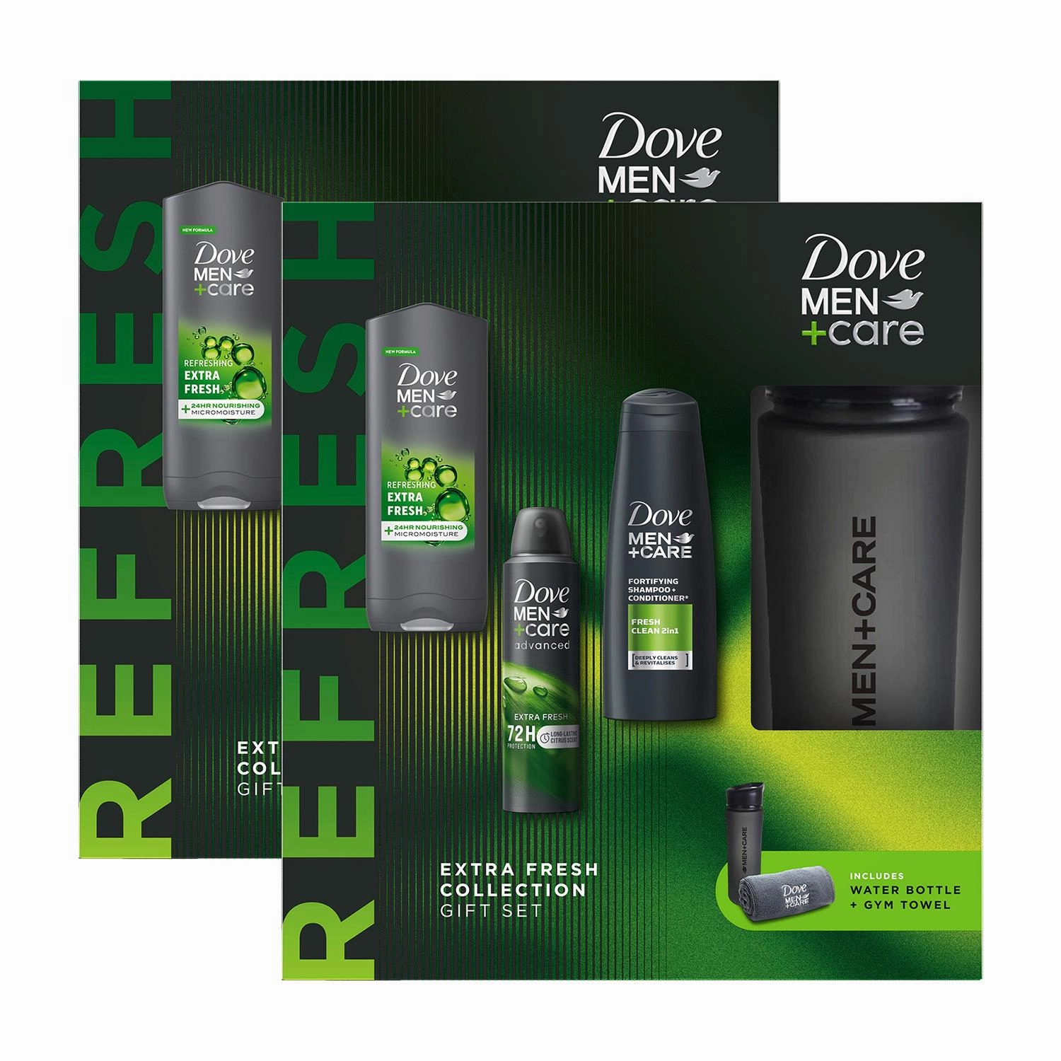 Dove Men Care Extra Fresh Collection Gift Set for Him with Bottle & Gym Towel