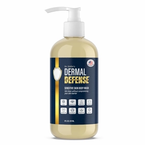Dr. Eddie's Dermal Defense Sensitive Skin Body Wash - Unscented Body Soap, Hydrating Eczema Bodywash & Shampoo for Women & Men, Gentle Dry Itchy Skin Relief for Adults, Natural Ingredients - 8 fl oz