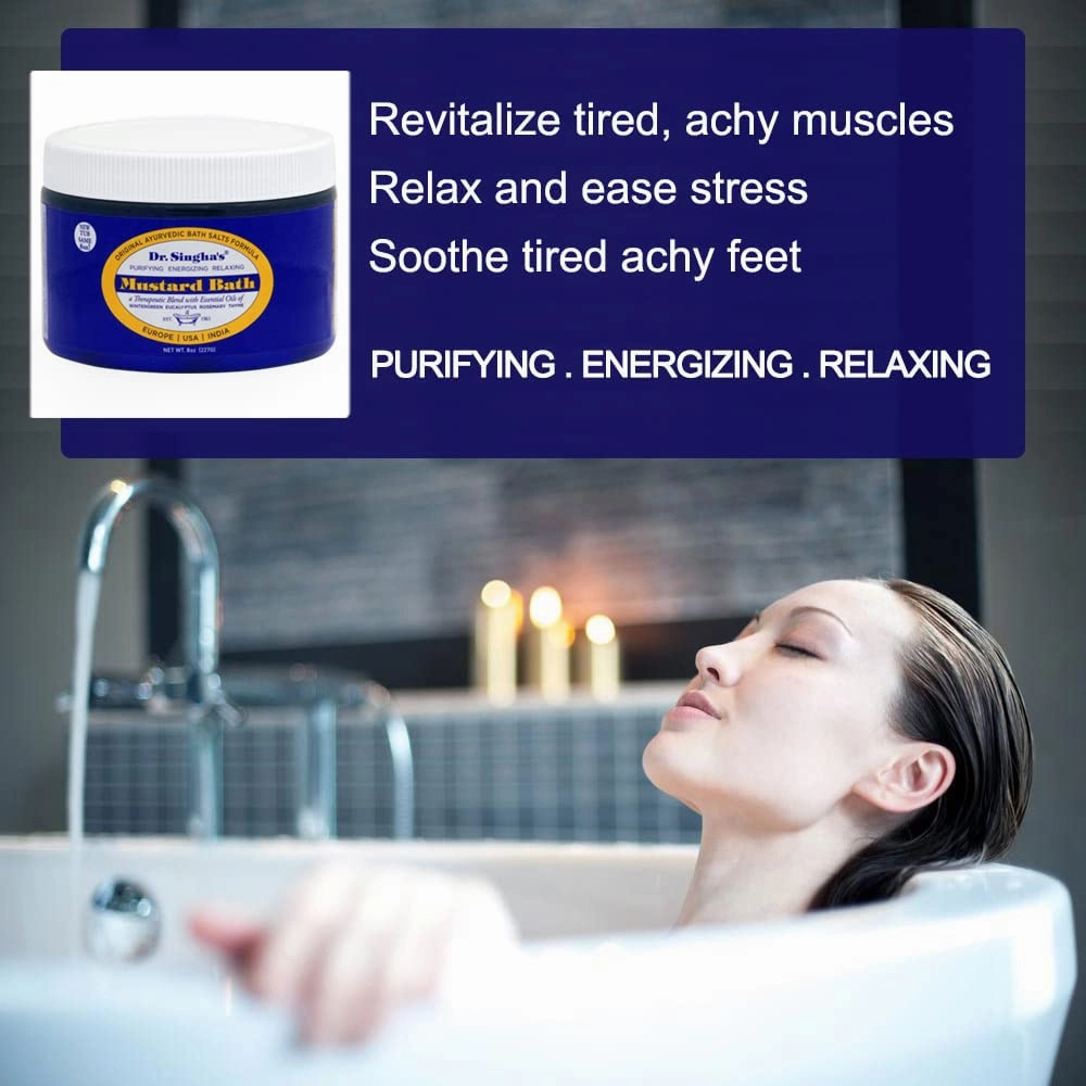 Dr. Singha's Mustard Bath, Therapeutic Bath Salts (8 oz)