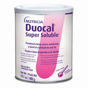 Duocal Nutricia High Calorie Super Soluble Powder - High-Calorie Support Supplement Powder - Energy Supplement with Dual Source of Carbohydrate & Fat - Dairy-Free - Unflavored, 14.1 oz (Case of 1)