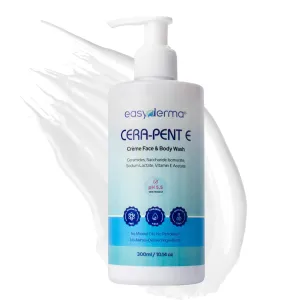 Easy...derma Creamy Moisturizing Body Wash - 300ml | Exfoliating Shower Gel For All Skin Types | pH 5.5 Body Wash | Paraben and Sulphate Free for Men & Women | Bodywash for Dry Skin
