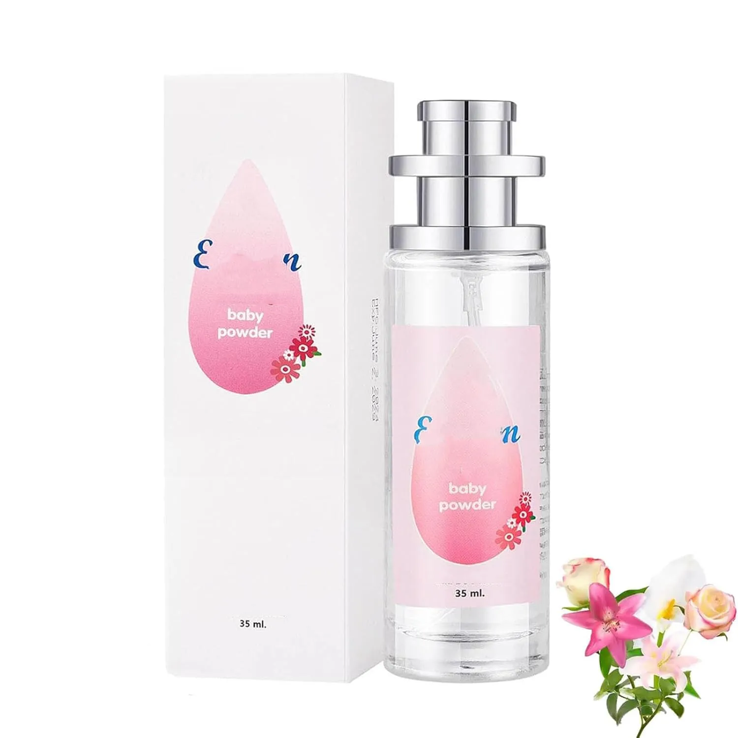 Elyven Baby Powder Perfume, Baby-Soft Perfume Spray, Powder Perfumes Spray, Long-Lasting Moisture & Fragrance, Floral And Creamy Aroma for Women & Men (pink)