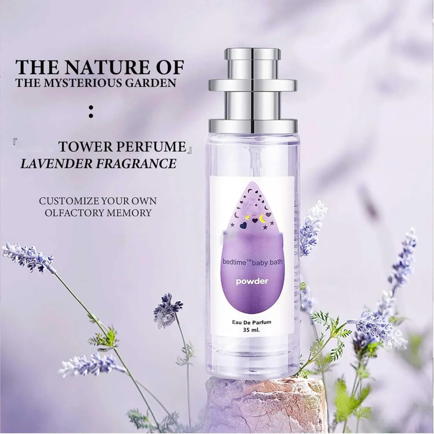 Elyven Powder Perfume, Elyven Fresh Scent Perfumes Fragrance Body, Soft Perfume Spray, Long-Lasting Moisture & Fragrance, Floral & Creamy Aroma for Women & Men (One Size, Pink Purple Blue White)
