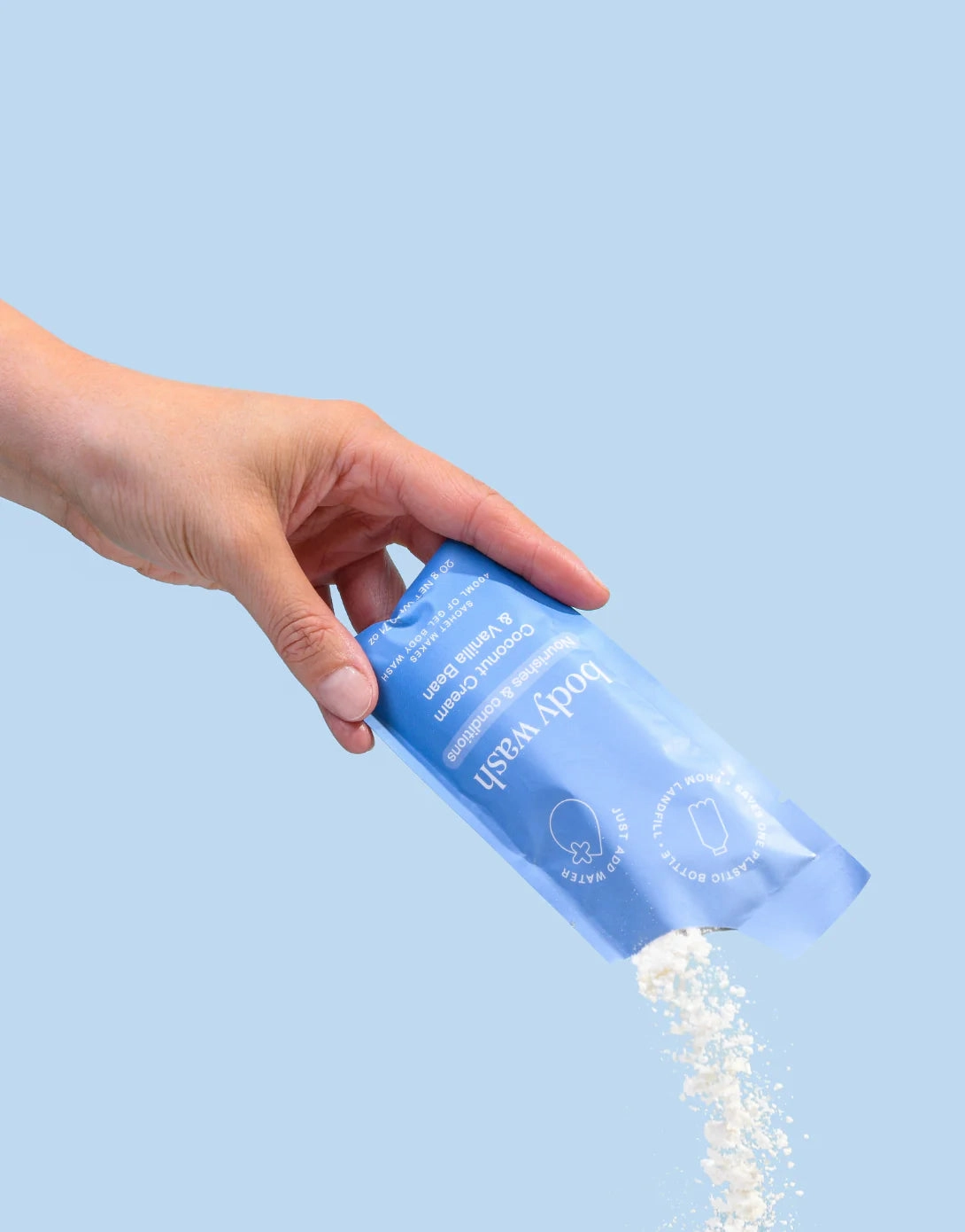 Epzen Coconut Cream and Vanilla bean Powder-to-Gel Body Wash Refill Pack -2 x 20g