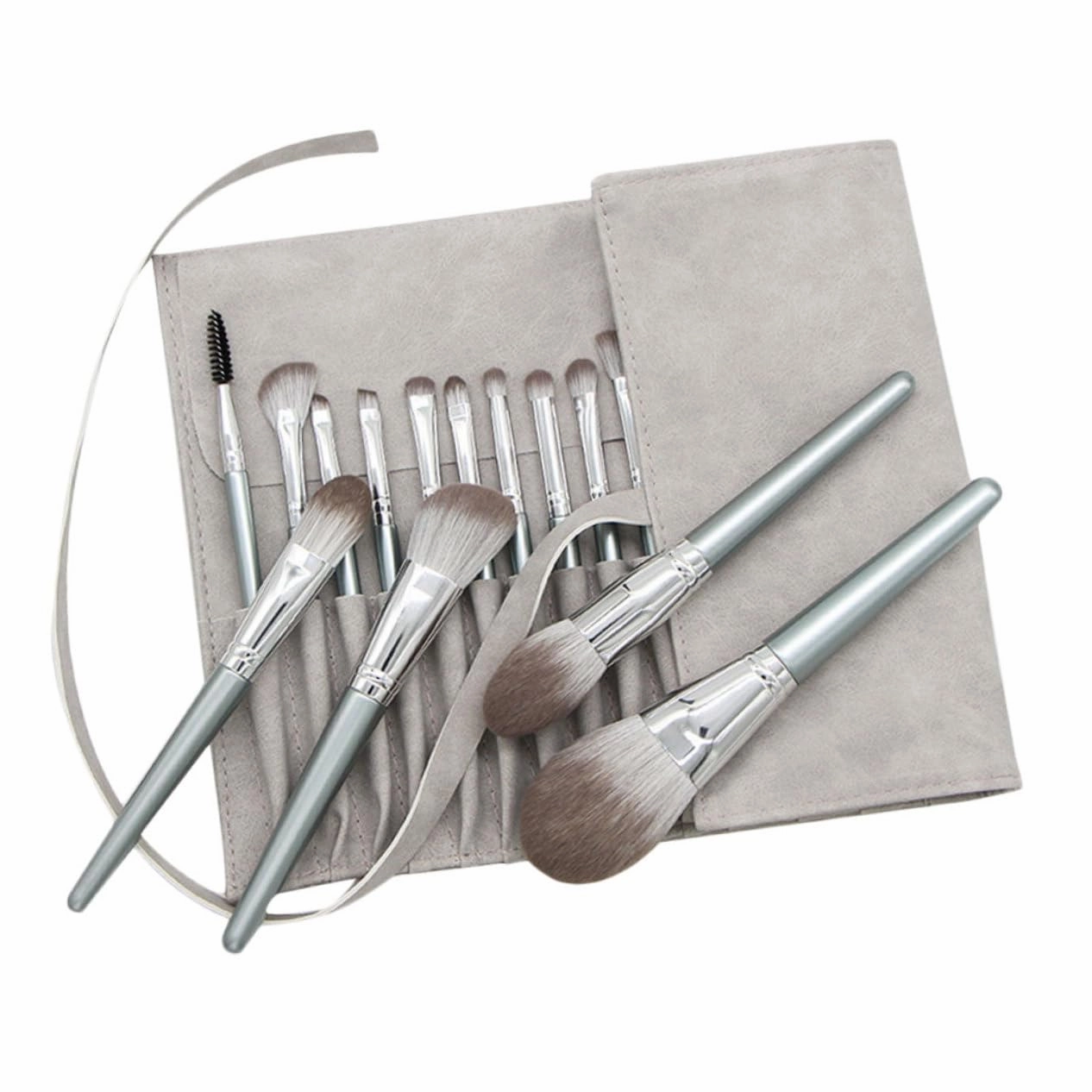 Essential Makeup Brush Collection 14 Piece Set Soft Brushes for Eye Face and Cheeks
