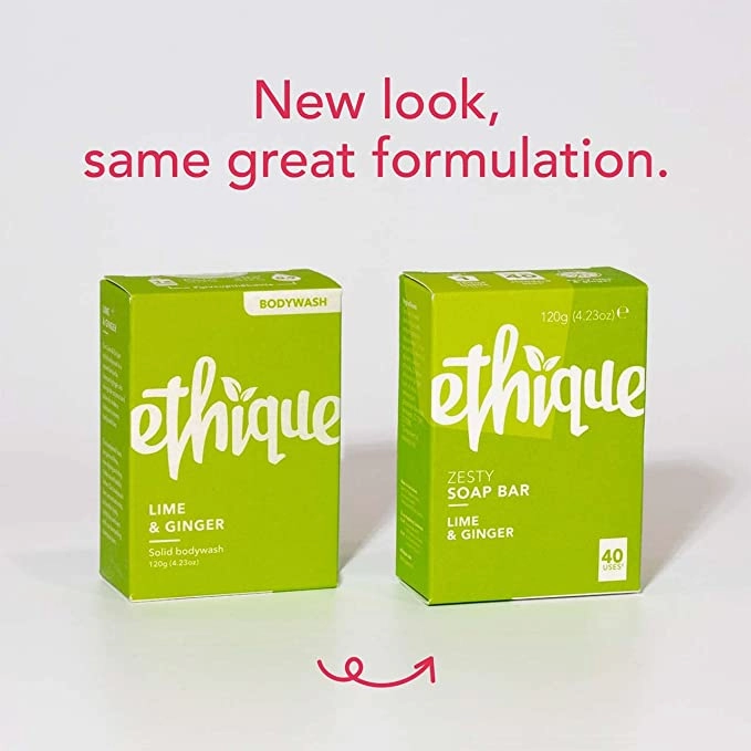 ETHIQUE Solid Bodywash Bar Lime & Ginger 120g