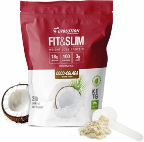 Evolution Advance Nutrition Fit & Slim Blend – Grass-Fed Whey Protein Powder for Easy Digestion, Keto-Approved, Non-GMO, Stevia Sweetened, Natural Flavor – 2 Pounds (Coco-Colada)