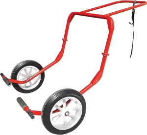 Extreme Max 5800.1049 Monster Snowmobile Dolly M2, Red - Extra Wide Snowmobile Lift with Adjustable Lift Bars, Heavy-Gauge Steel Construction