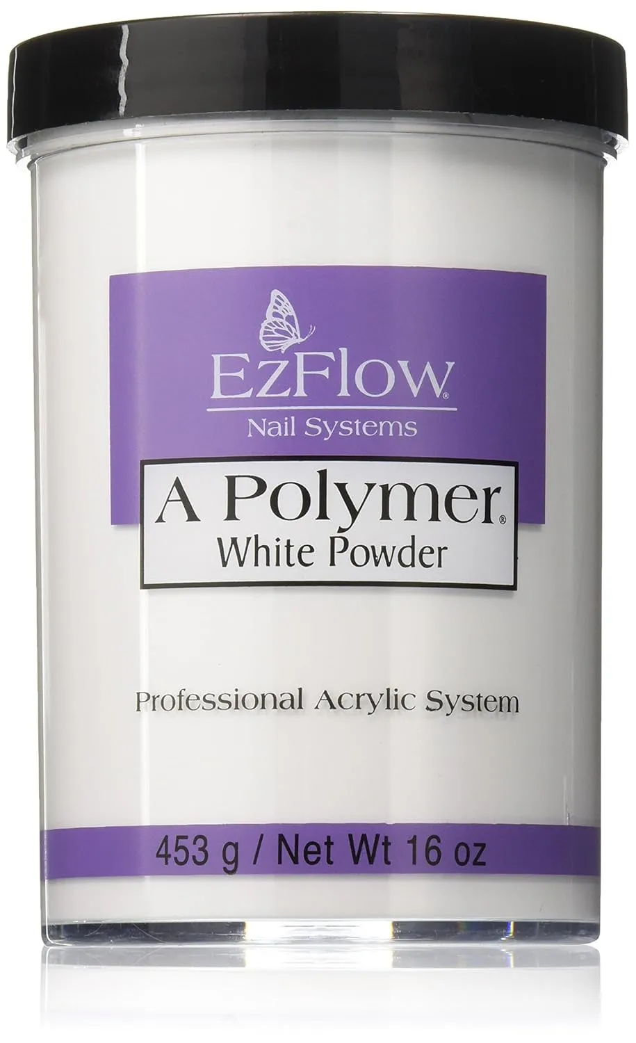 EZ Flow A Polymer White False Nails, 16 Ounce