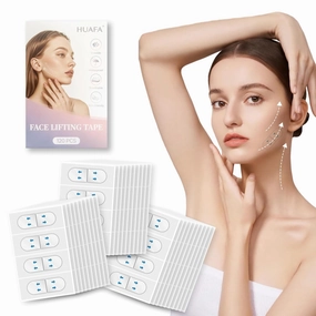 Face Tape, Face Lifting Tape Invisible, V-face Lifting Invisible Adhesive Tape, Face Neck Lifting Tape, Visible Results in Seconds, Instant facelift tapes for Double Chin Jowls Eyes Sagging Skin