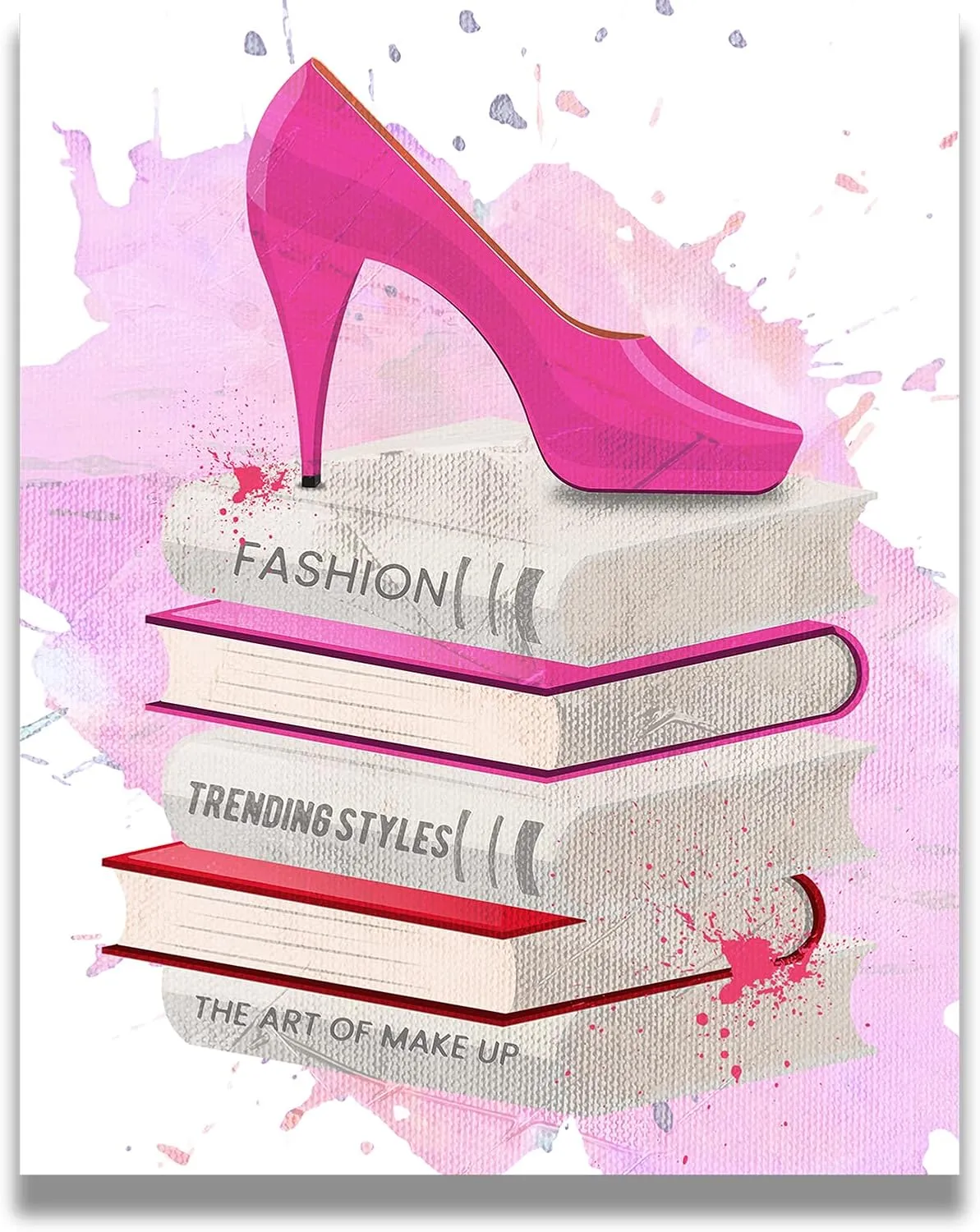 Fashion High Heels Wall Art Decor for Women and Girls - Fashion Wall Decor for Vanity or Closet - Closet Wall Art - Fashion Design Glamour Wall Art For Women, Teens, Girls - 11x14 unframed print