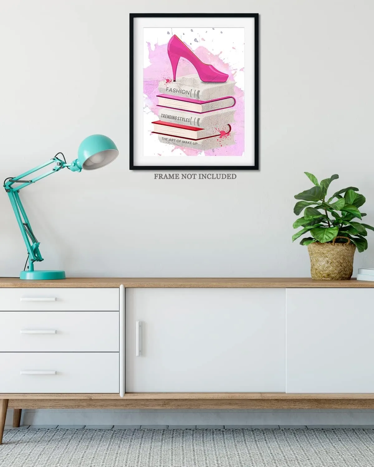 Fashion High Heels Wall Art Decor for Women and Girls - Fashion Wall Decor for Vanity or Closet - Closet Wall Art - Fashion Design Glamour Wall Art For Women, Teens, Girls - 11x14 unframed print