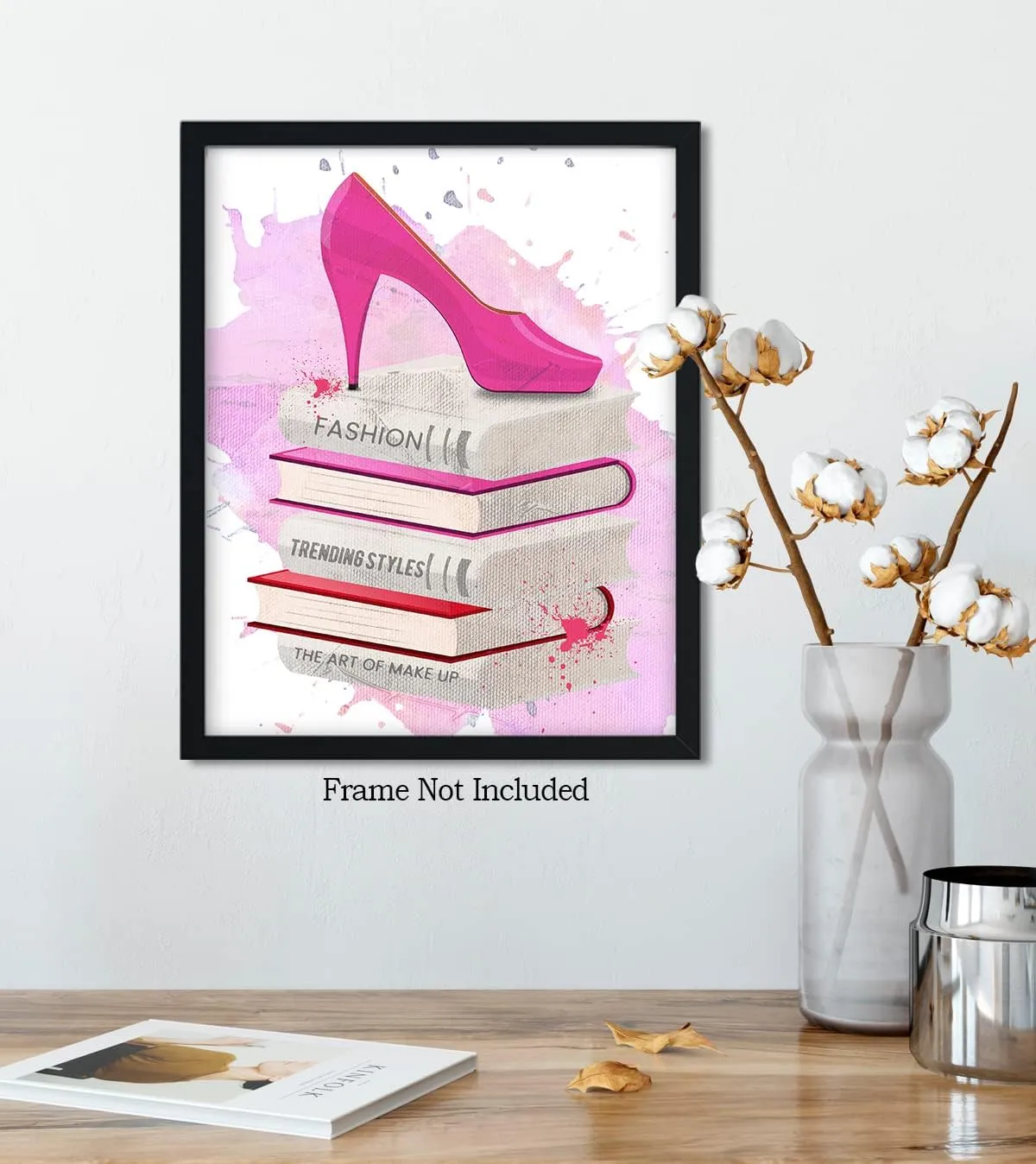 Fashion High Heels Wall Art Decor for Women and Girls - Fashion Wall Decor for Vanity or Closet - Closet Wall Art - Fashion Design Glamour Wall Art For Women, Teens, Girls - 11x14 unframed print