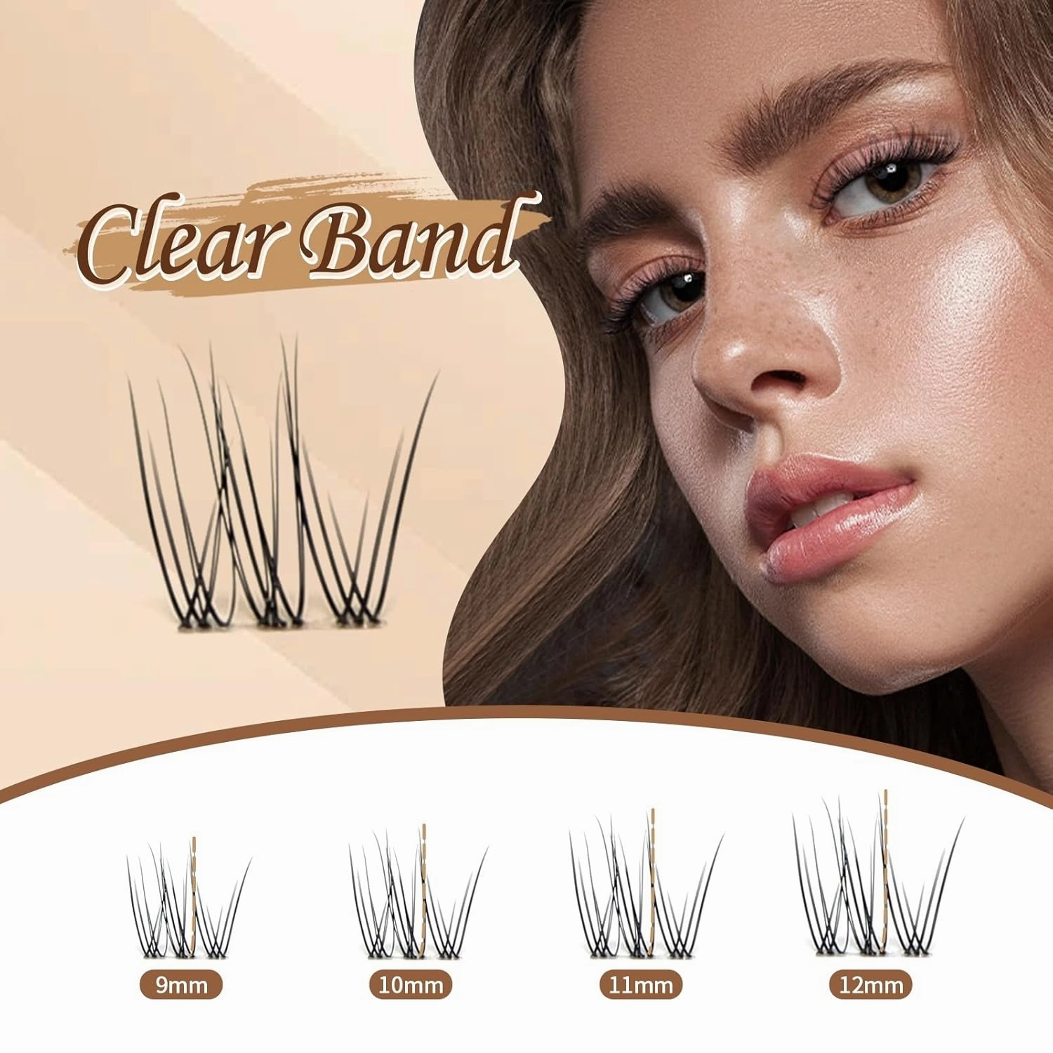 FEEGO Natural Lash Extension Kit 168Pcs Lash Clusters Kit Wispy Eyelash Extensions Individual Lashes Extensions with Bond and Seal Lash Glue and Eyelash Extension Tweezers DIY (8-14 MM(Only Lash))