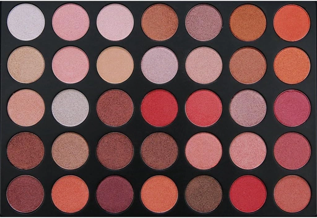 FMURY 35 Color Pearl Eye Shadow Plate Warm Color Glitter Powder Eye Shadow Makeup Plate Daily Lasting
