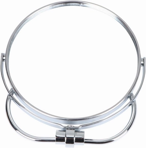 Foldable Desktop Makeup Mirror Both Sides Mirror for Wall Hanging Tabletop Use Stylish Silver Finish for Home Office and Shop Decor