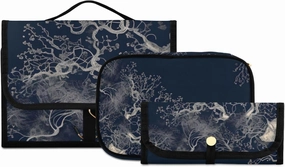 Foldable Hanging Travel Toiletry Organizer Set 3-Piece with Cosmetic Bag & Brush Holder - Pig (5)