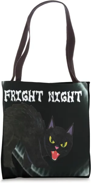 Fright Night Black Cat Tote Bag