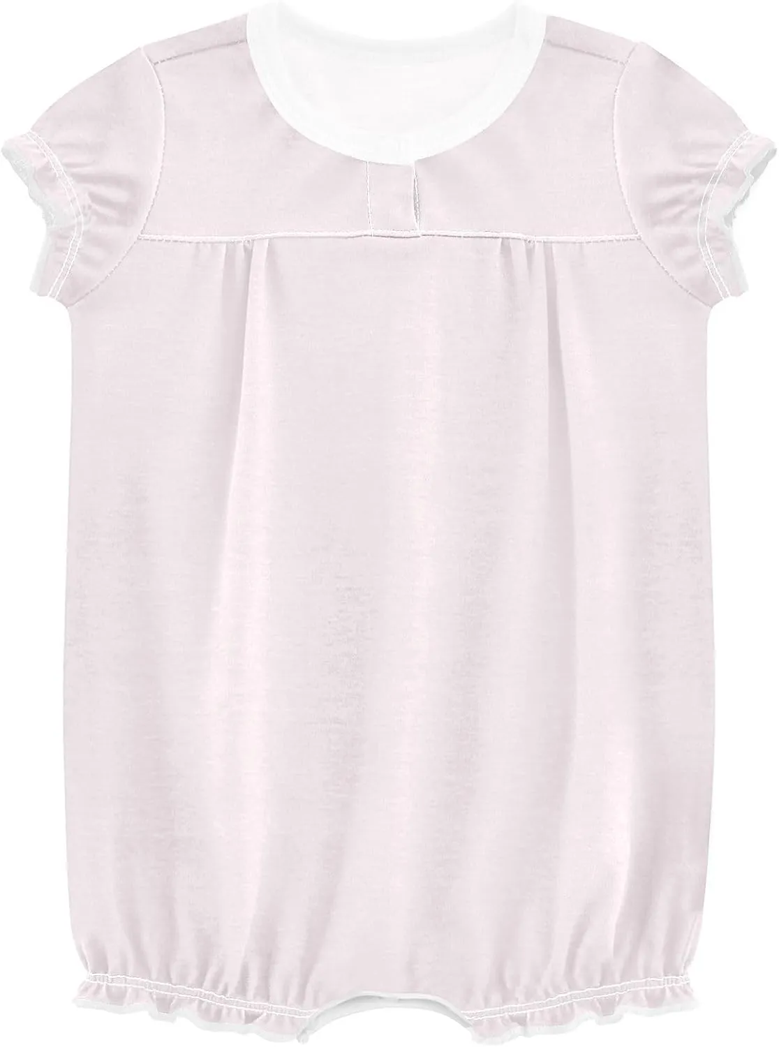 FRODOTGV Lavender Blush Toddler Girls Infant Bubble Romper Ruffle Sleeve Casual Summer Jumpsuit Cotton Bodysuit Tops 3M