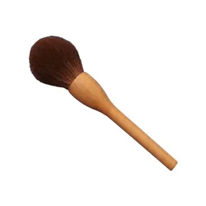 Full Powder Brush, Fluffy Makeup Brush For Loose & Pressed Powder Goat Hair Makeup Brushes with Walnut Wood Brush Handle (brown brush hair)