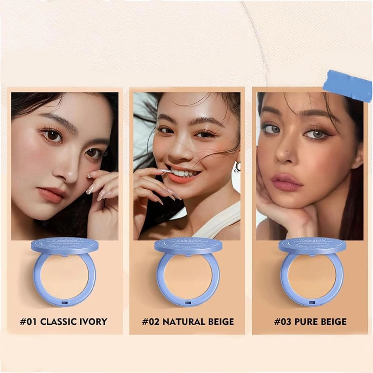 Gagk Matte Perfection Pressed Powder, Polvo Compacto De Maquillaje, Polvo Compacto Perfección Mate, Polvo Compacto Gagk, Lightweight Facial Makeup for Soft Focus (02, Standard size)