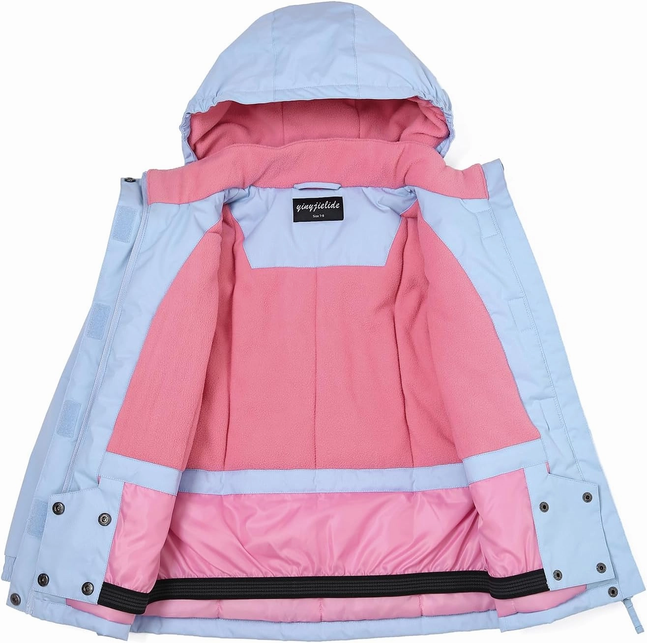 Girl's Waterproof Ski Jacket,Warm Winter Snow Coat,Hooded Fleece Outwear,Windproof RainCoat
