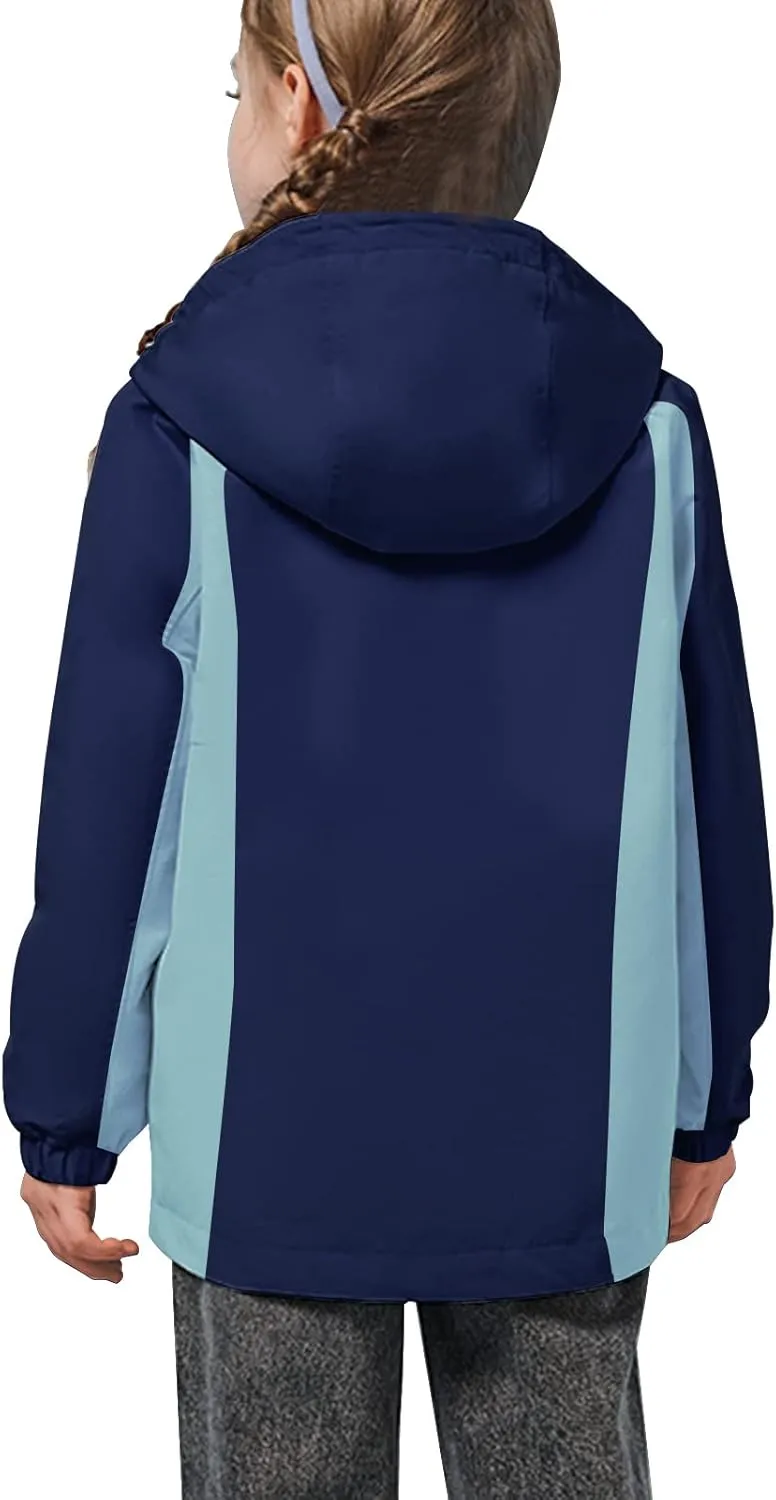 Girl's Waterproof Ski Jacket,Warm Winter Snow Coat,Hooded Fleece Outwear,Windproof RainCoat